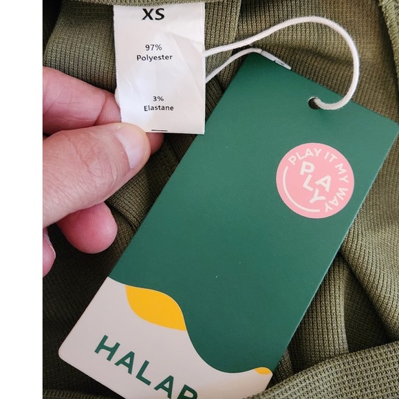 HALARA Wide Leg Casual Jogger Overalls Jumpsuit Adjustable XS Olive Green NWT - Picture 3 of 6